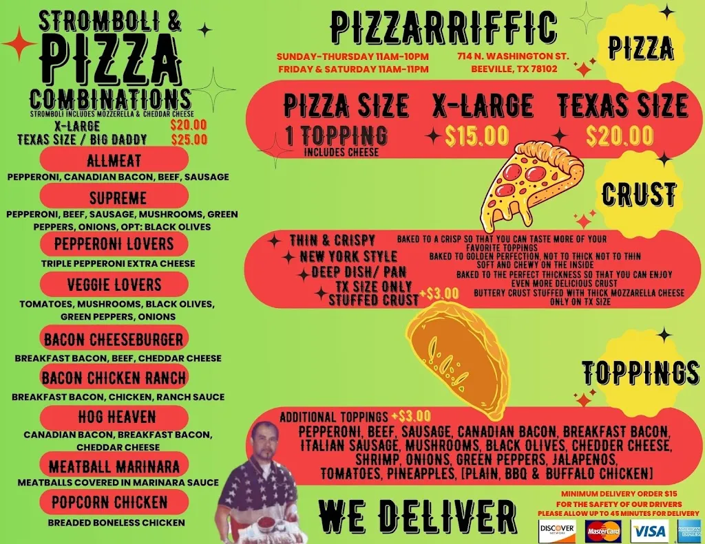 Menu_Pizzariffic_Beeville, TX_image_old_1