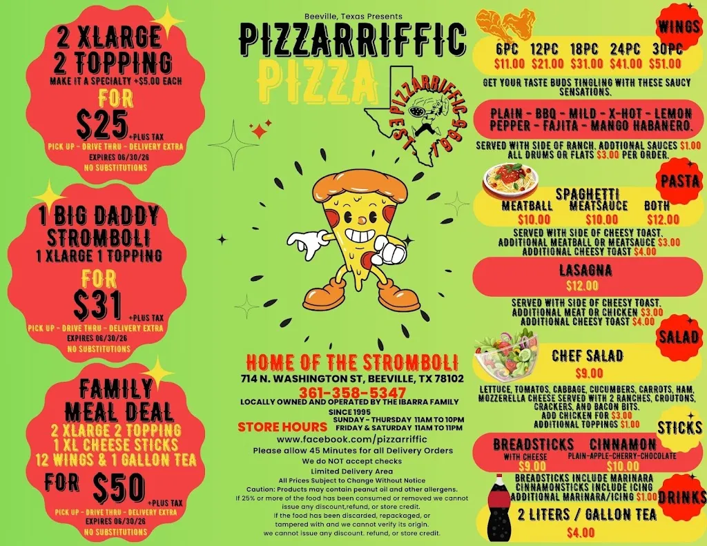 Menu_Pizzariffic_Beeville, TX_image_old_2