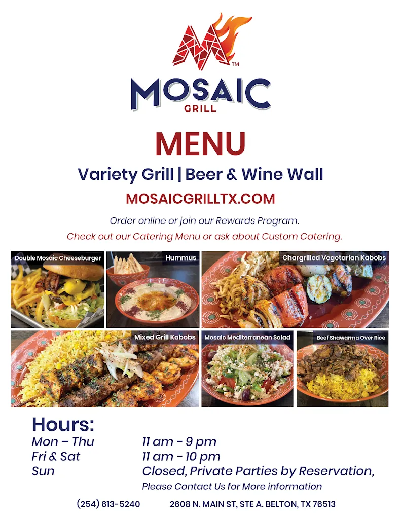 Menu_Mosaic Grill_Belton, TX_image_old_3