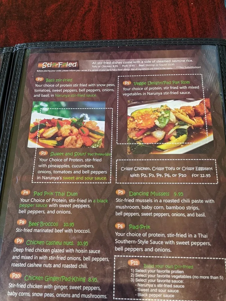 Menu_Narunya's_Belton, TX_image_old_3