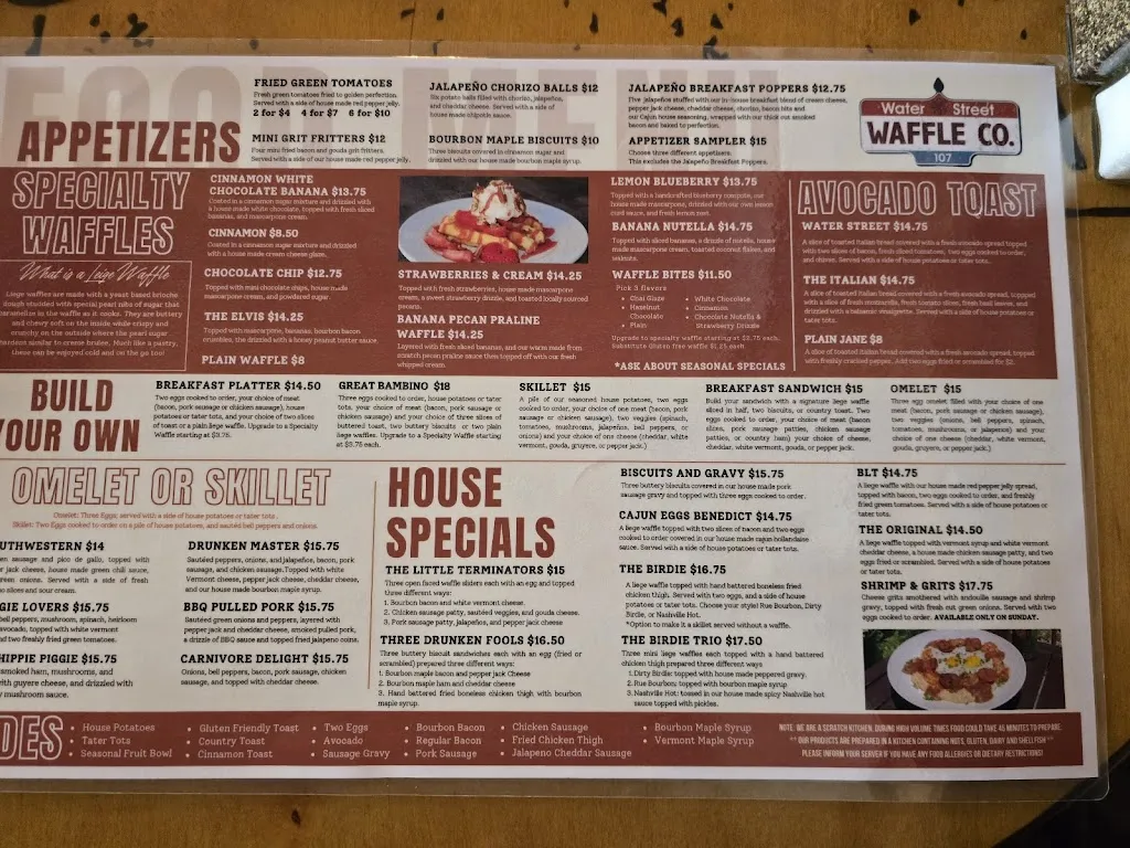Menu_Water Street Waffle Co_Belton, TX_image_old_2