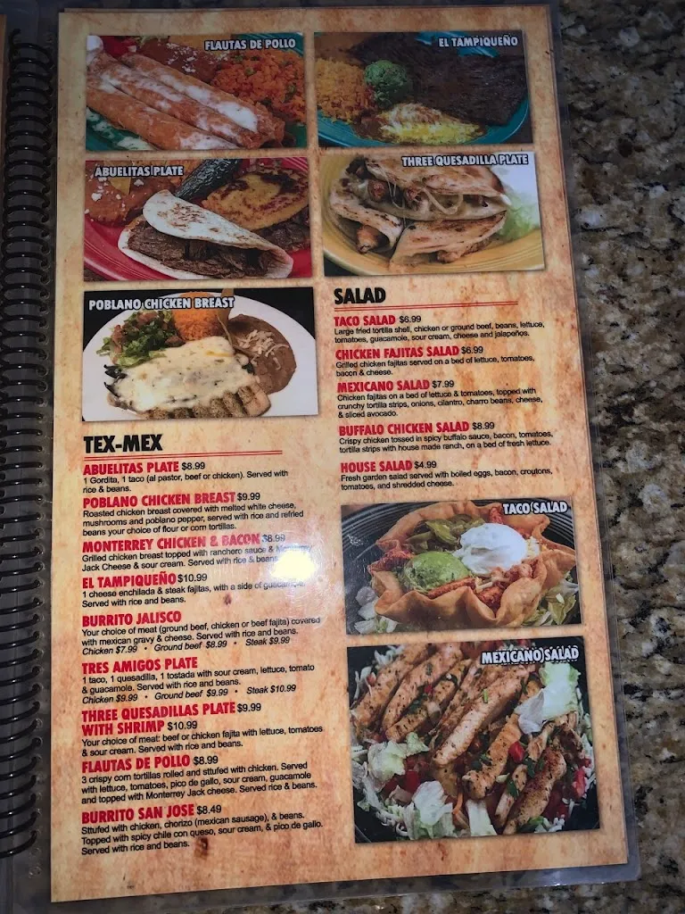 Menu_El Mexicano Grill and Bar_Belton, TX_image_old_2