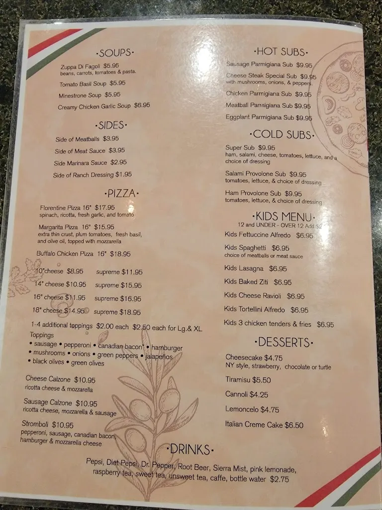 Menu_Napoli's Italian Bistro_Belton, TX_image_old_1