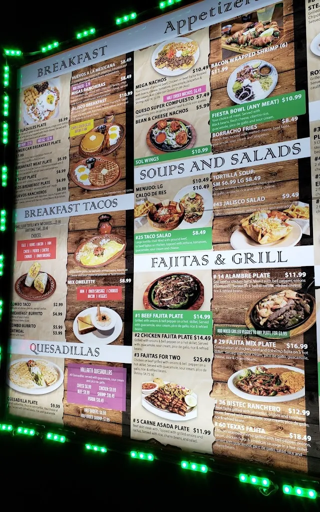 Menu_Sol De Jalisco- N Main Street_Belton, TX_image_old_3