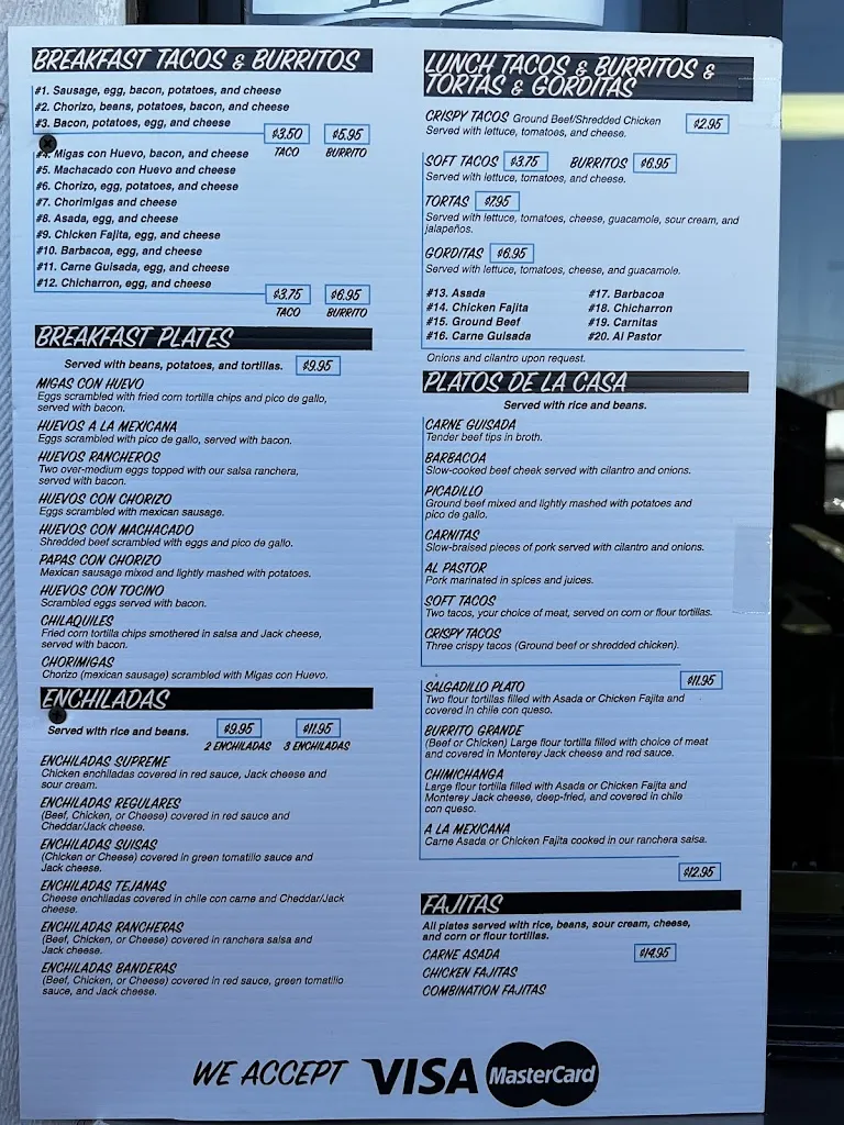 Menu_Salgado's Restaurante_Belton, TX_image_old_1