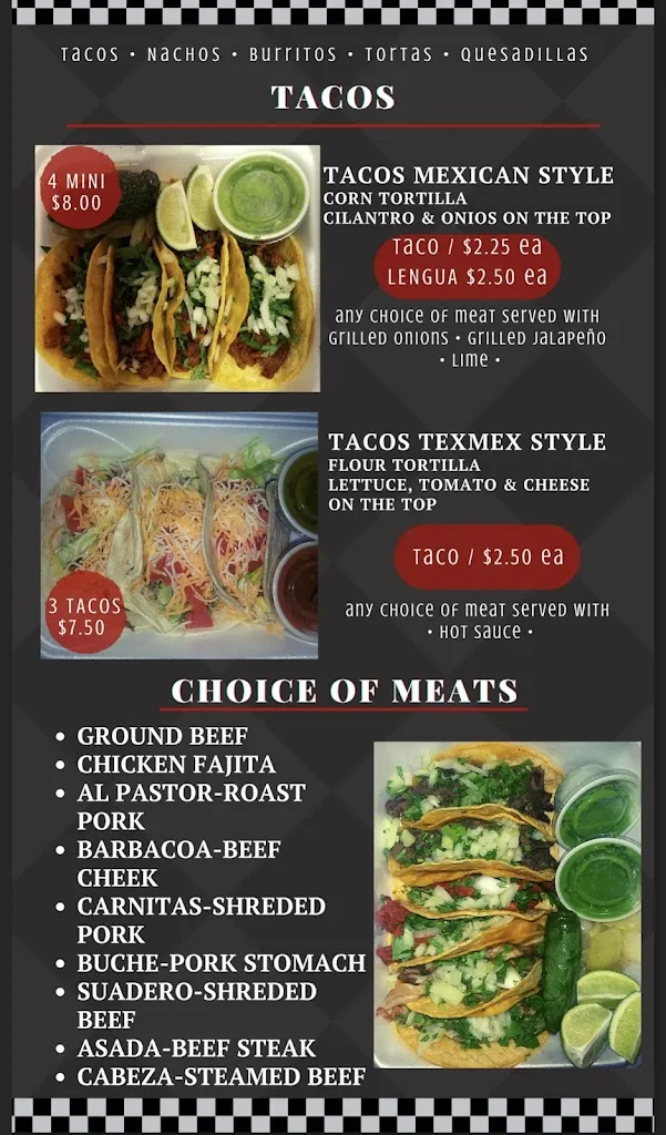 Menu_The Takiza Night_Borger, TX_image_old_2