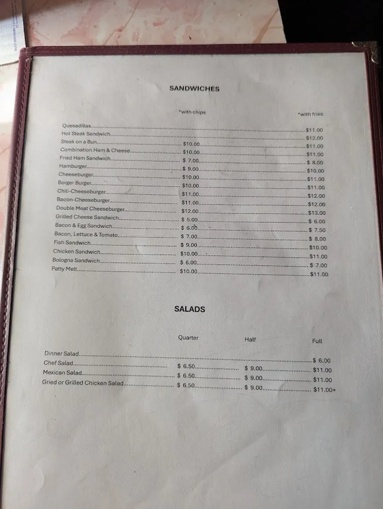 Menu_Shannon's Restaurant_Borger, TX_image_old_1