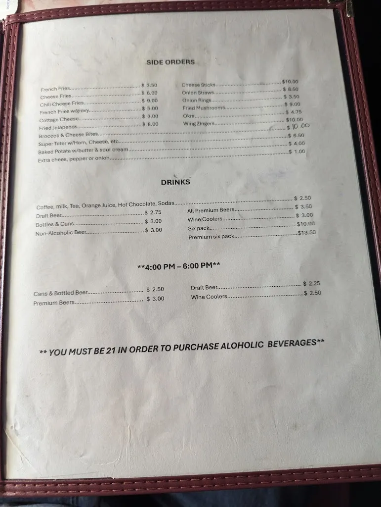 Menu_Shannon's Restaurant_Borger, TX_image_old_2