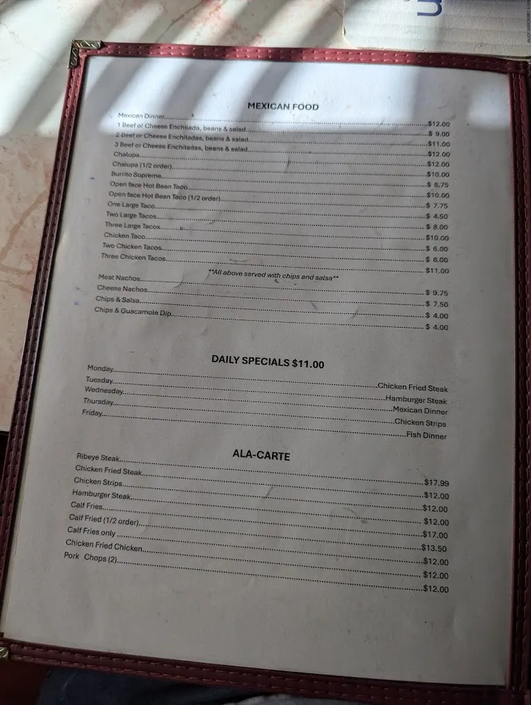 Menu_Shannon's Restaurant_Borger, TX_image_old_3