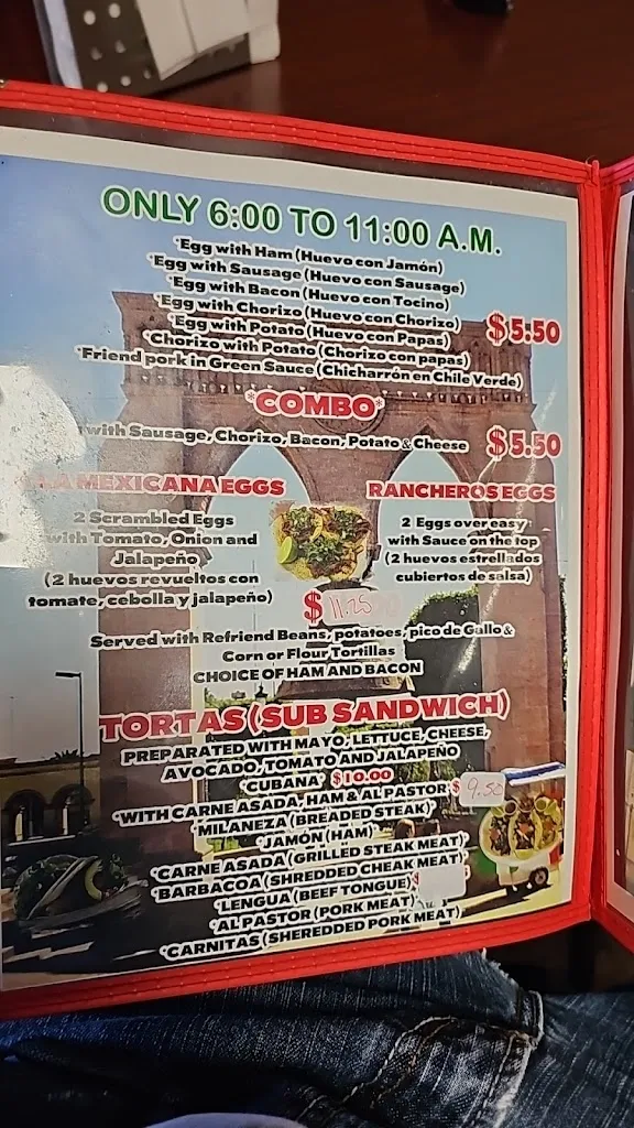 Menu_Taqueria Arandas_Borger, TX_image_old_1