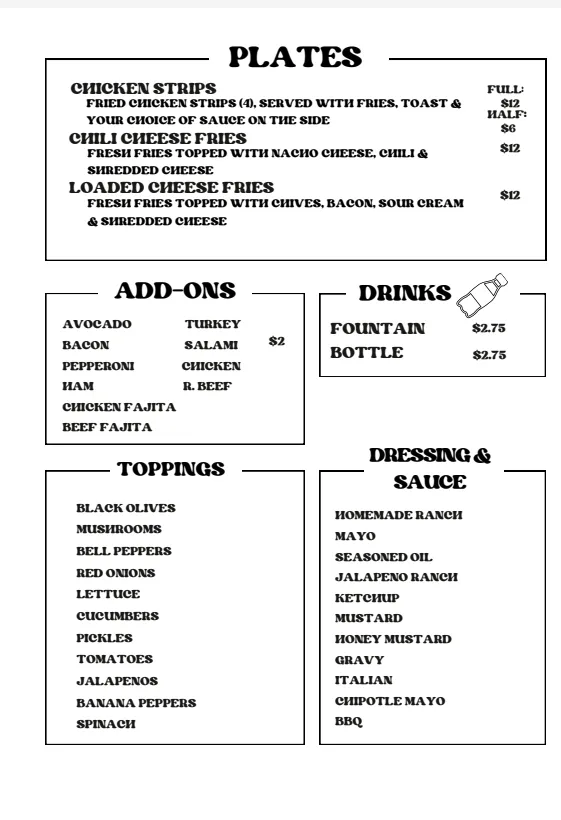 Menu_Julio's Subs & Spuds_Borger, TX_image_old_3