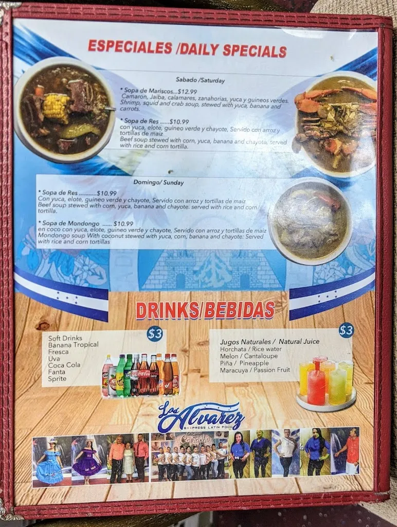 Menu_Los Álvarez Exxpress Latin Restaurant_Baton Rouge, LA_image_old_1