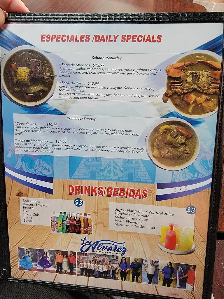 Menu_Los Álvarez Exxpress Latin Restaurant_Baton Rouge, LA_image_old_3