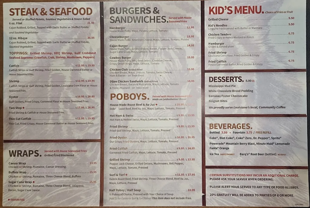 Menu_Sammy's Grill Highland_Baton Rouge, LA_image_old_2