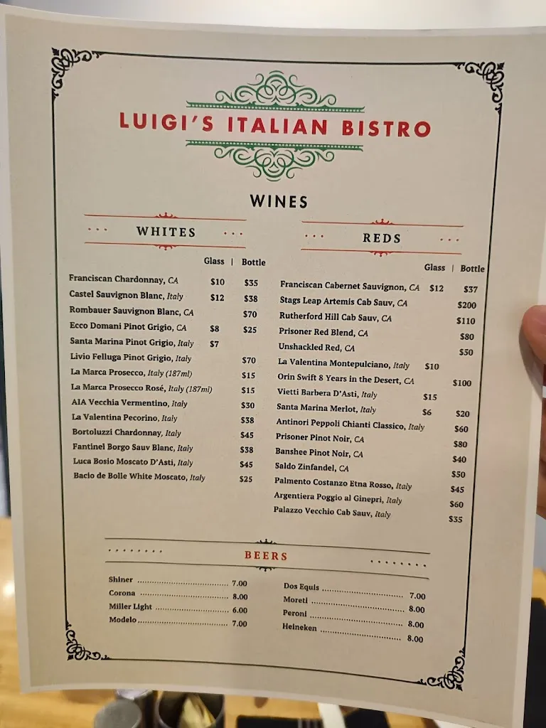 Menu_Luigi's Italian Bistro_Coppell, TX_image_old_3