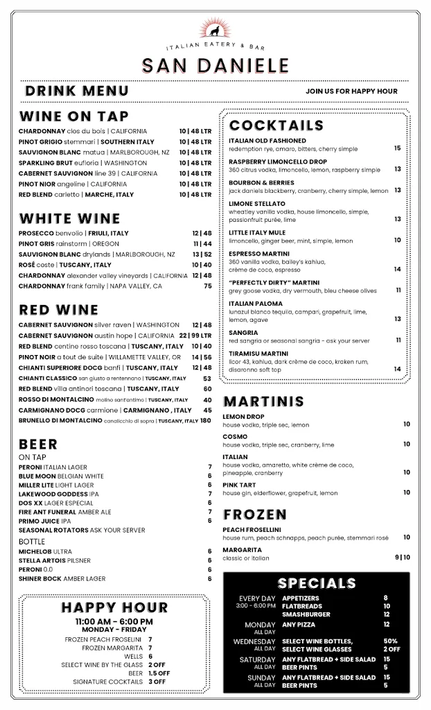 Menu_San Daniele Italian Eatery & Bar_Coppell, TX_image_old_1