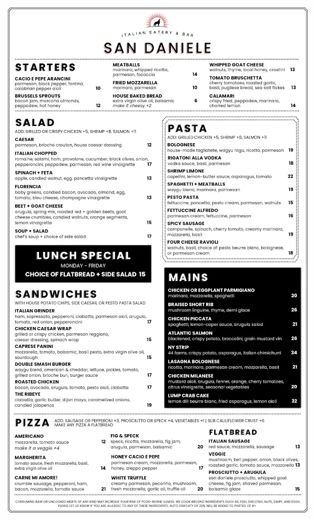 Menu_San Daniele Italian Eatery & Bar_Coppell, TX_image_old_2