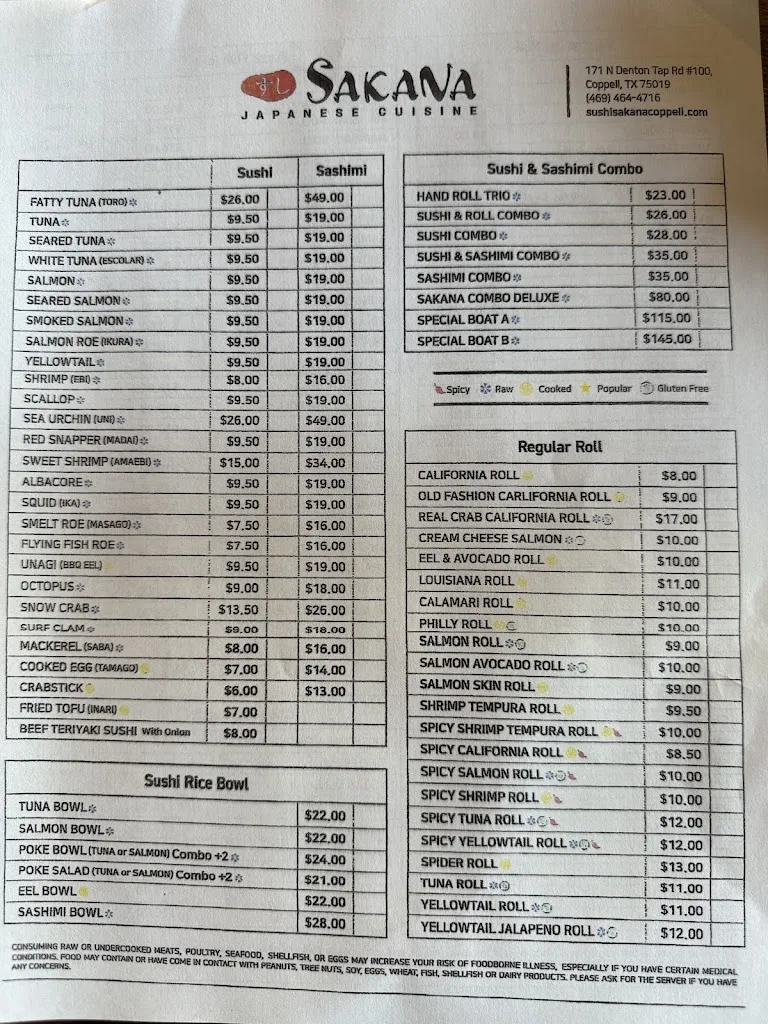 Menu_Sushi Sakana Coppell_Coppell, TX_image_old_3