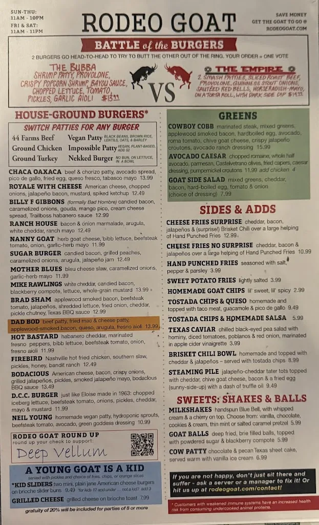 Menu_Rodeo Goat_Dallas, TX_image_old_2