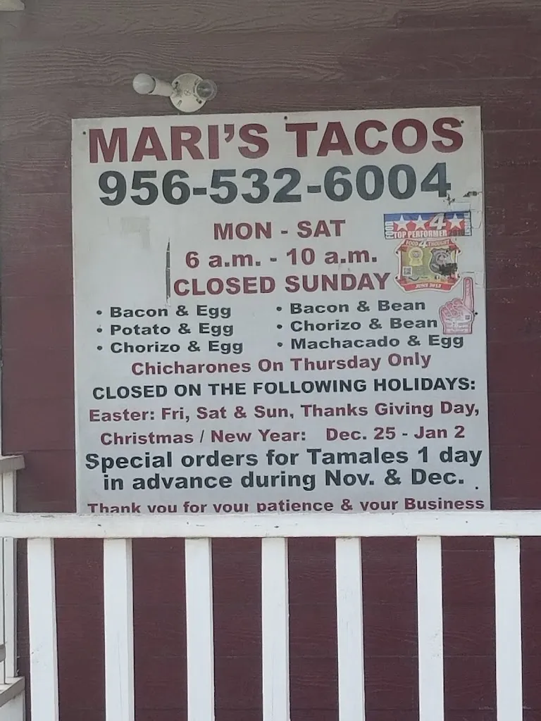 Menu_Mari's Tacos_Donna, TX_image_old_2