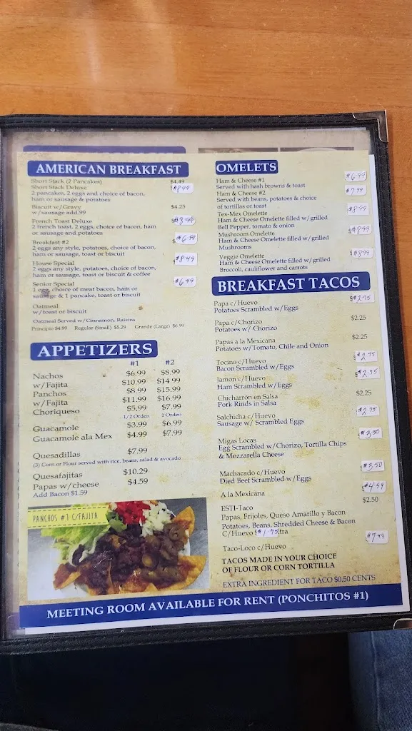 Menu_Don Ponchito's Café_Donna, TX_image_old_1