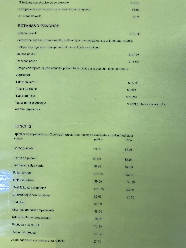 Menu_Don Ponchitos_Donna, TX_image_old_2
