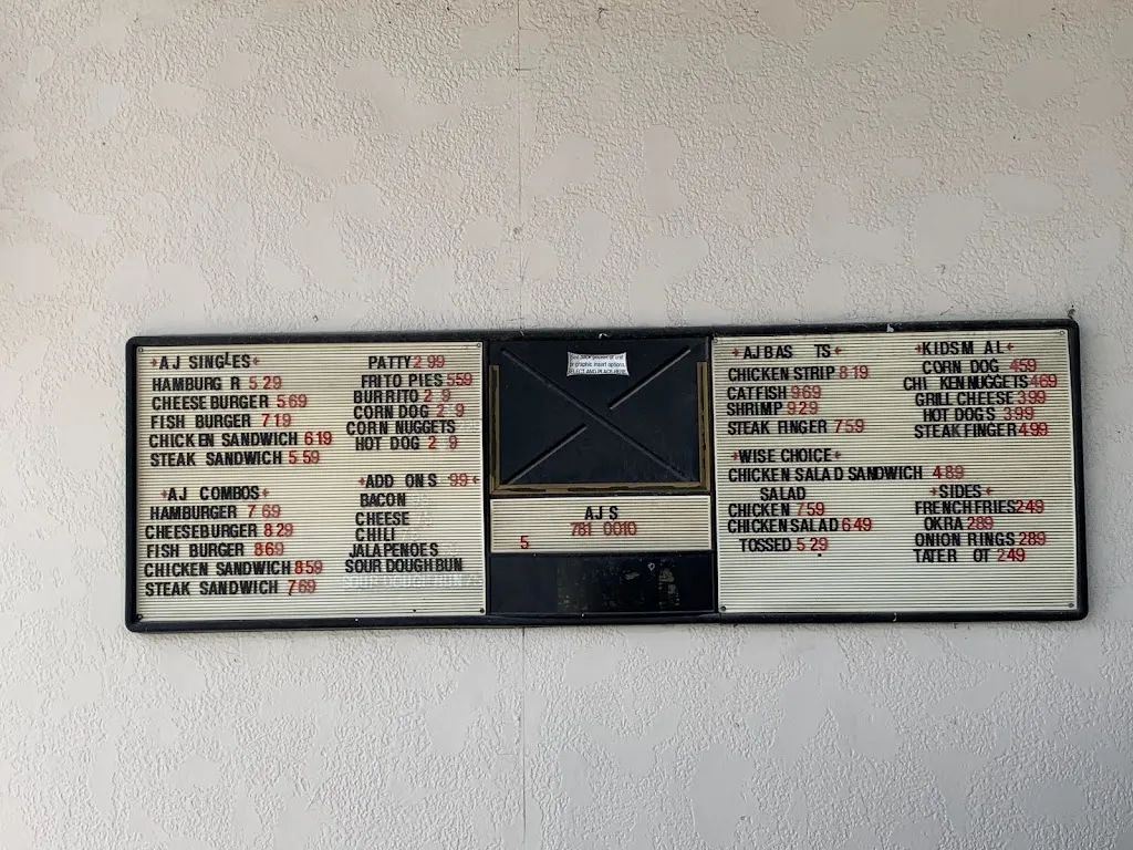 Menu_AJ's_Edna, TX_image_old_2