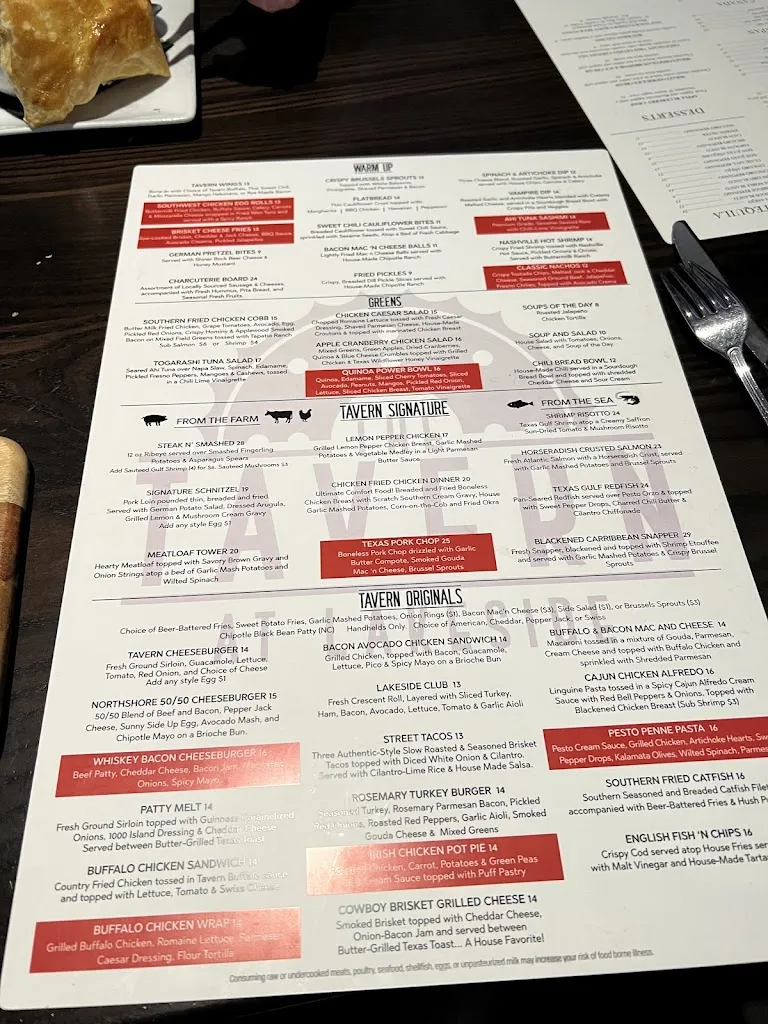 Menu_The Tavern at Lakeside_Flower Mound, TX_image_old_3