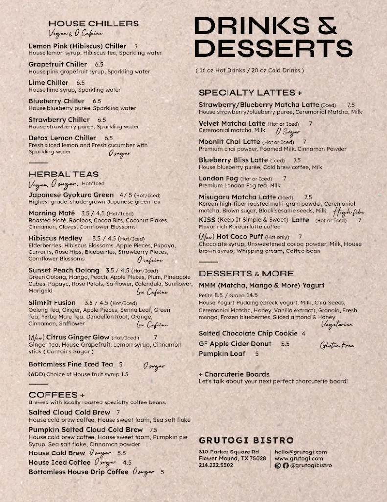 Menu_Grutogi Bistro - Flower Mound_Flower Mound, TX_image_old_1