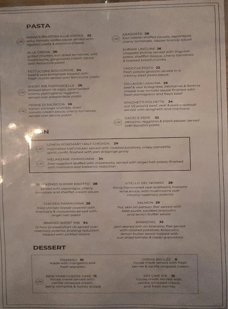 Menu_Mio Nonno Trattoria_Flower Mound, TX_image_old_2