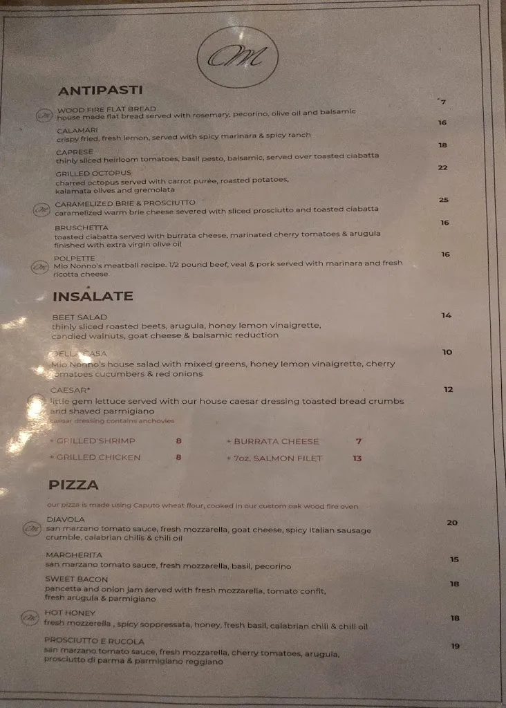 Menu_Mio Nonno Trattoria_Flower Mound, TX_image_old_3