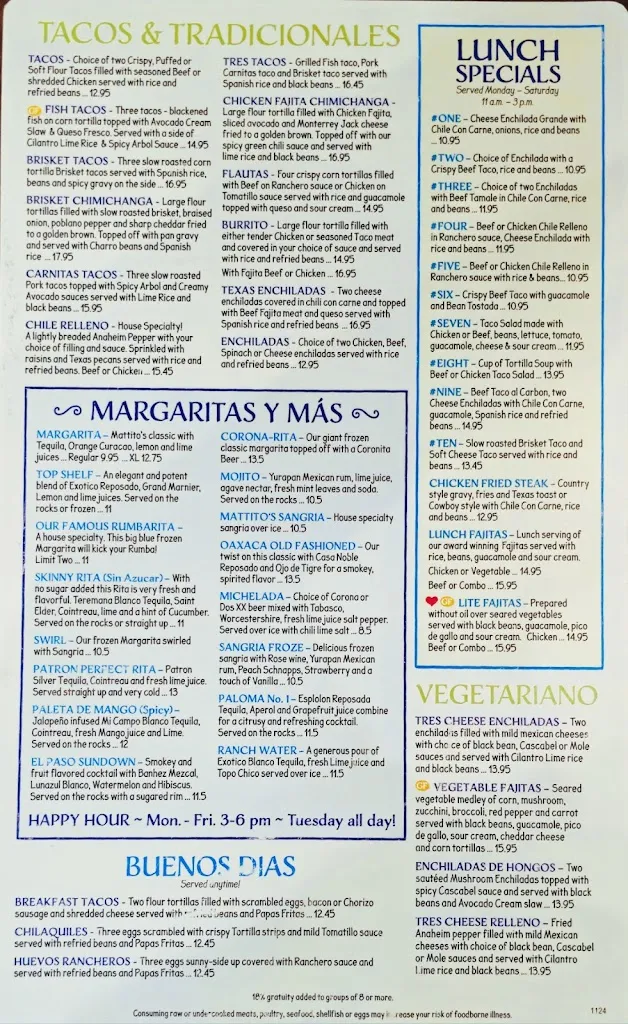 Menu_Mattito’s Tex-Mex_Flower Mound, TX_image_old_1