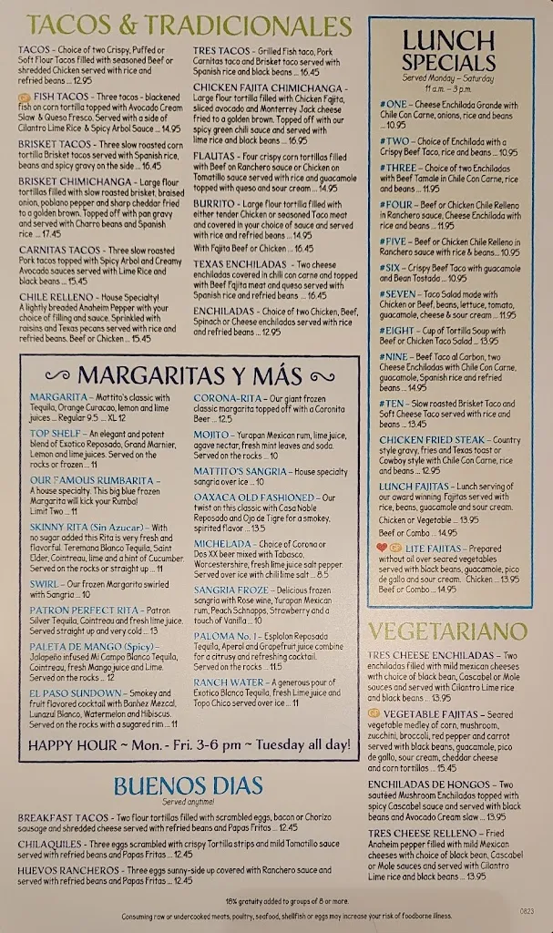 Menu_Mattito’s Tex-Mex_Flower Mound, TX_image_old_3