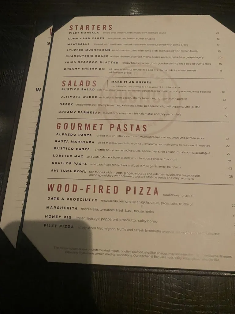 Menu_Rustico Wood Fired Grill and Wine Bar_Flower Mound, TX_image_old_3