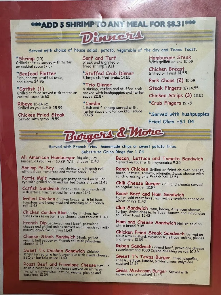 Menu_Sweet T's Diner_Freeport, TX_image_old_2