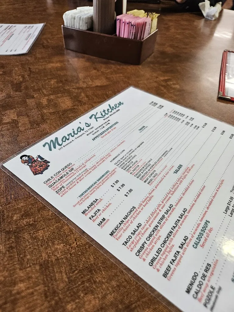 Menu_Marias Kitchen_Freeport, TX_image_old_2