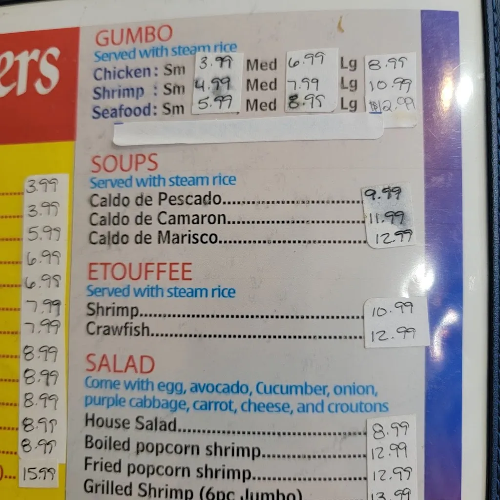 Menu_Baytown Seafood Freeport_Freeport, TX_image_old_1