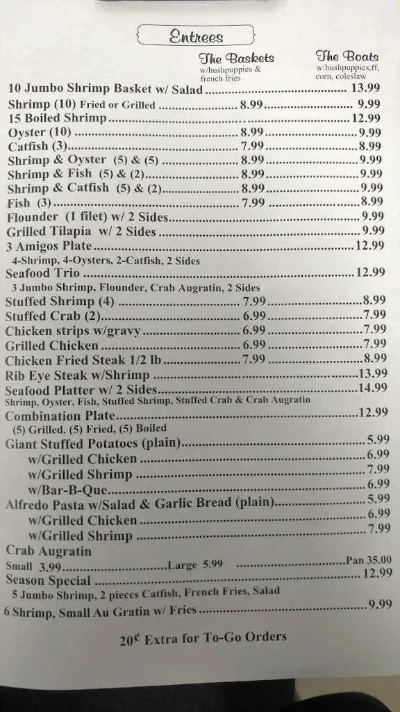 Menu_Rudy Roo's Seafood Restaurant_Freeport, TX_image_old_2