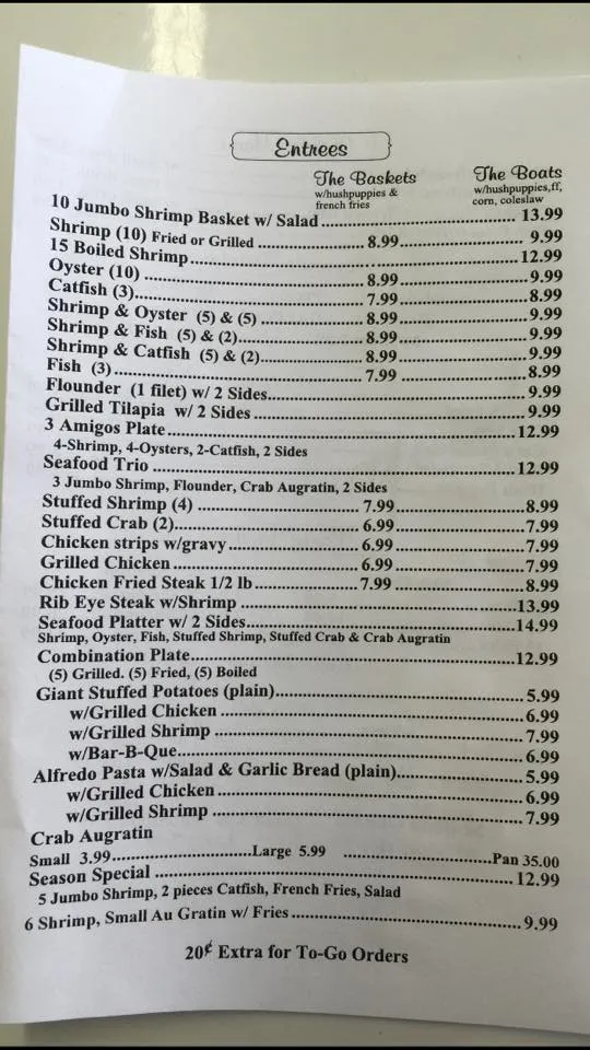 Menu_Rudy Roo's Seafood Restaurant_Freeport, TX_image_old_3