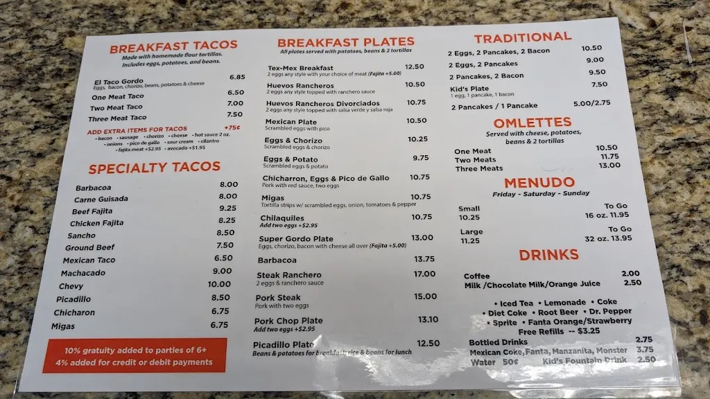 Menu_A R's Cafe_Freeport, TX_image_old_1