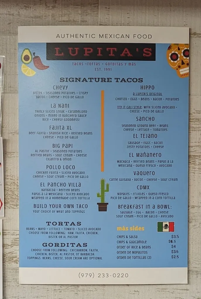 Menu_Lupita's Tacos_Freeport, TX_image_old_3