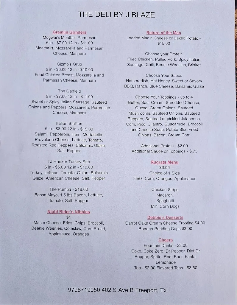 The Deli by J Blaze ristorante a Freeport, TX