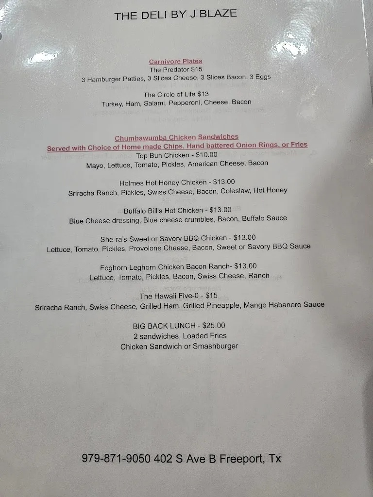 The Deli by J Blaze_Freeport, TX_menu_immagine_2