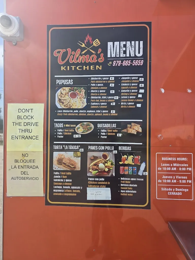 Menu_Vilma's Kitchen_Freeport, TX_image_old_1