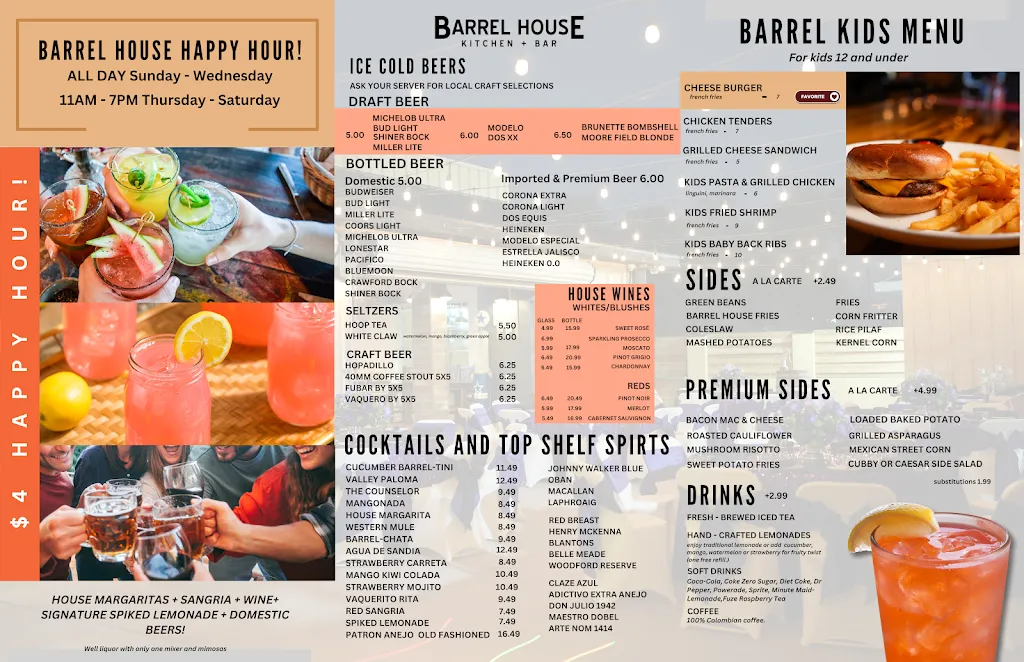 Menu_Barrel House Kitchen & Bar_Edinburg, TX_image_old_2