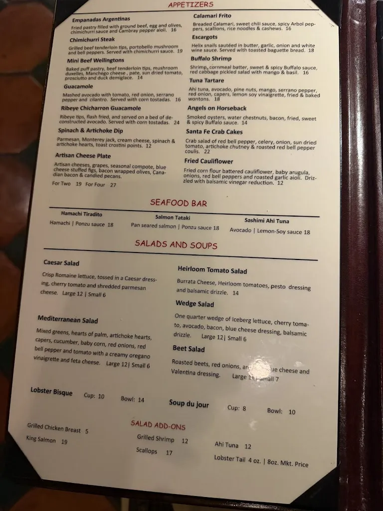 Santa Fe Steakhouse & Cantina_McAllen, TX_menu_imagen_3
