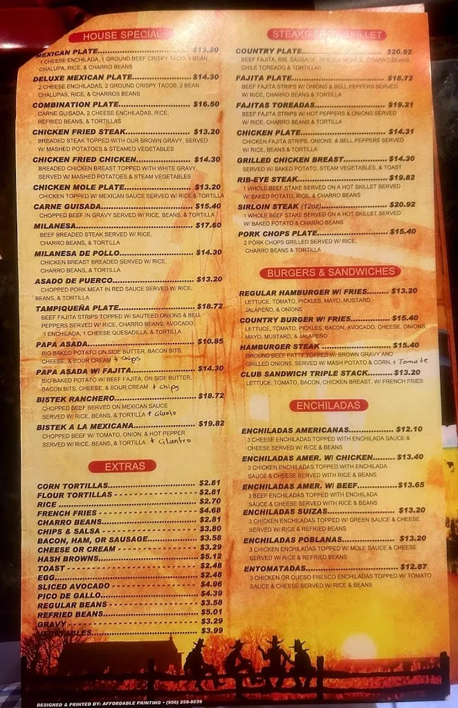 Menu_Country Cafe Restaurant_Edinburg, TX_image_old_2
