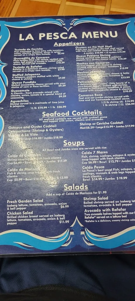 Menu_La Pesca Seafood Restaurant_Edinburg, TX_image_old_3