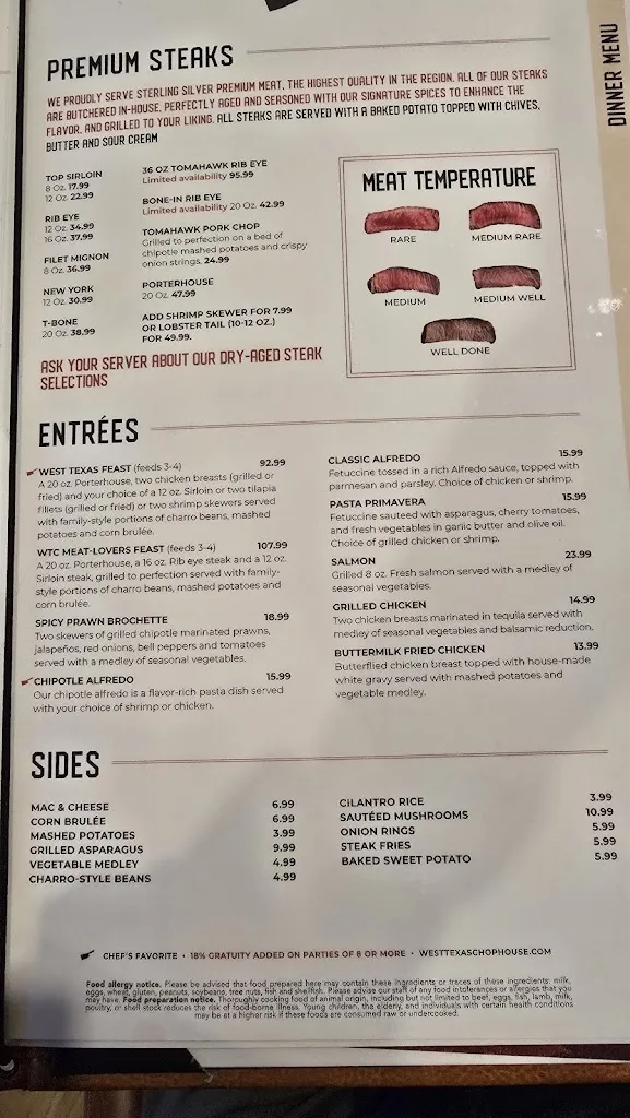 Menu_West Texas Chophouse_El Paso, TX_image_old_1