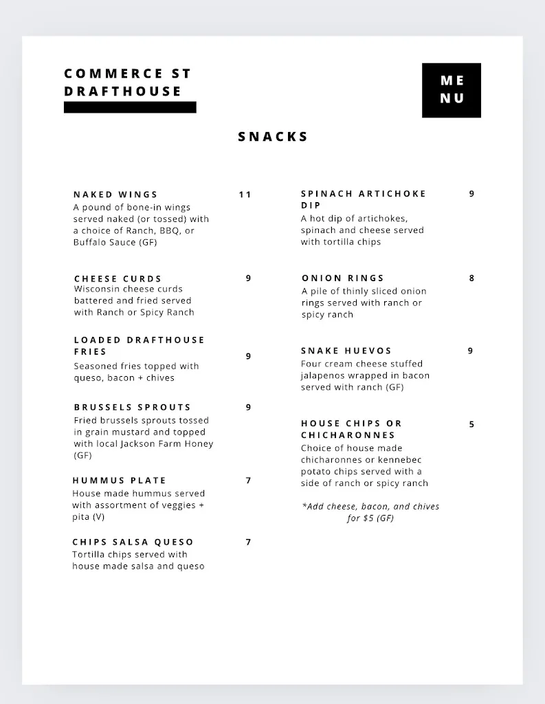 Menu_Commerce Street Drafthouse_Jacksonville, TX_image_old_2
